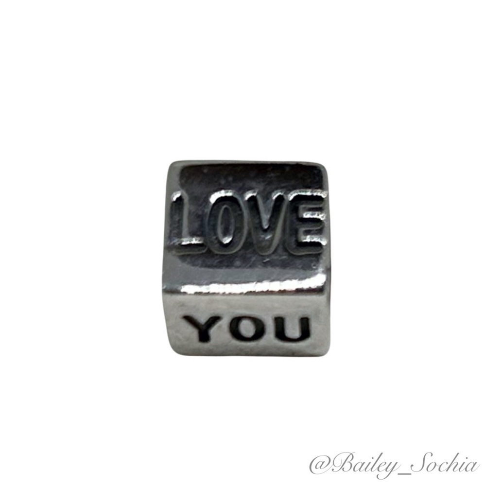 Retired PANDORA I 🖤 You Box Charm | 14k 925 ALE #790200 - Picture 2 of 5